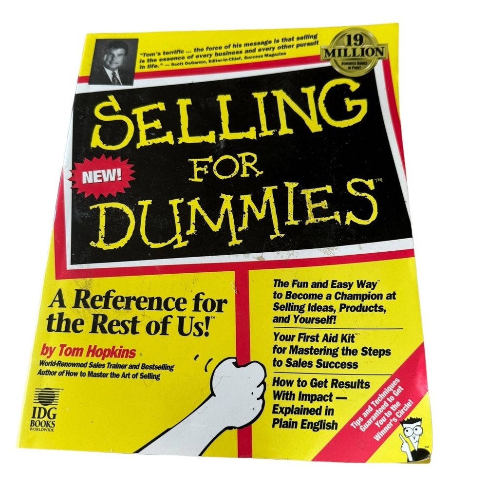 Book - Selling for Dummies. Written by Tim Hopkins.